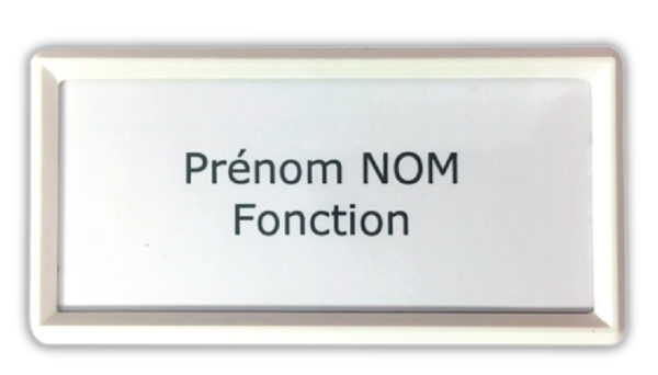 Badge plastique pvc porte-nom