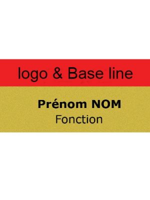 badge pvc rectangle